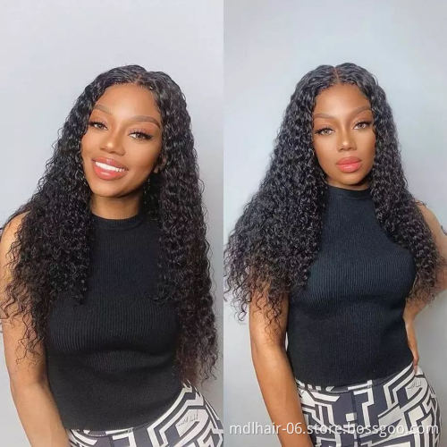 30Inch Water Wave Wig 4x4 Lace Closure Front Human Hair Wigs For Black Women Short Curly Brazilian 13x4 Deep Wave Frontal Wig